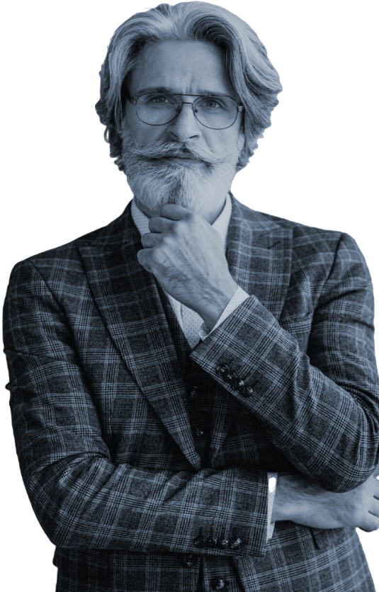 Mature marketing professional with modern style, reflecting innovation to help you Grow Your Brand with Expert Marketing Strategies.